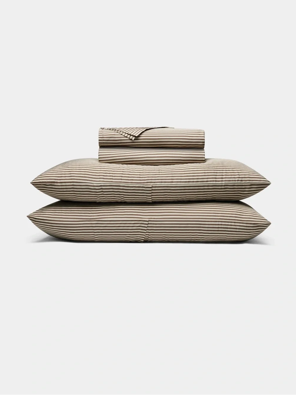Cozy Earth Split King NEW w Tags retail $368 Brown stripe
